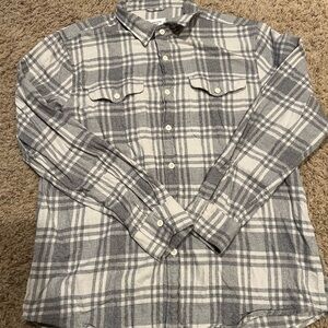 American Eagle Outfitters Gray and White Checkered Shirt